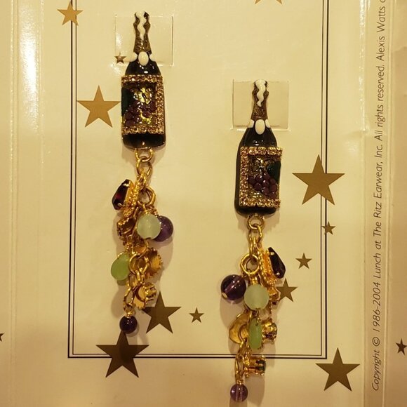 Lunch at The Ritz - Merlot Earrings - NEW - Picture 4 of 16